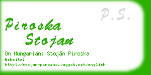 piroska stojan business card